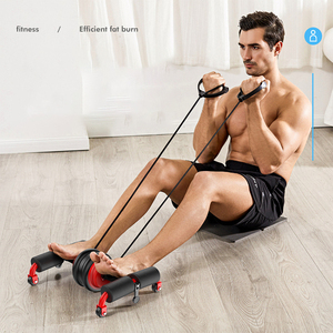2025 latihan kebugaran Gym rumah, dengan roda <span class=keywords><strong>Ab</strong></span> multifungsi Set Roller inti alat bantuan latihan dan Bar dorong dapat disesuaikan - Product Image 5