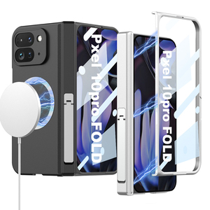Coque <span class=keywords><strong>PC</strong></span> Luxe Ultra-Mince à Aimant Charnière Compatible Charge Sans Fil pour Google Pixel 9 10 Pro Fold Protection Intégrale Toucher Peau - Product Image 1