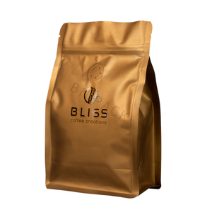 ถุงกาแฟแบบมีซิปและวาล์ว ผลิตจากพลาสติกไมลาร์ อลูมิเนียมฟอยล์ EVOH PE  น้ำหนัก 250 กรัม 500 กรัม 1 กิโลกรัม สำหรับบรรจุเมล็ดกาแฟ ปิดผนึกด้วยความร้อน พร้อมสายรัดแบบทินไทด์ - Product Image 4