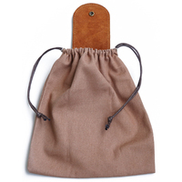 Pochette de ceinture en cuir pour bushcraft, sac multifonctionnel pour le camping et la cueillette, avec rangement pour allume-feu, pour la randonnée et la survie en plein air