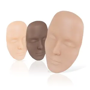 3D Silicone Practice Skin Head, Realistic Mannequin Makeup