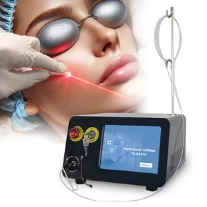 Cerrahi olmayan yüz kaldırma cilt sıkılaştırma 1470nm lazer Fiber lipoliz liposuction makinesi
