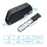 Batterie de vélo électrique 21700 Cells Hailong Max 48V 30Ah 52V 30Ah avec BMS 40A, batterie lithium étanche pour vélo électrique, longue portée, VTT