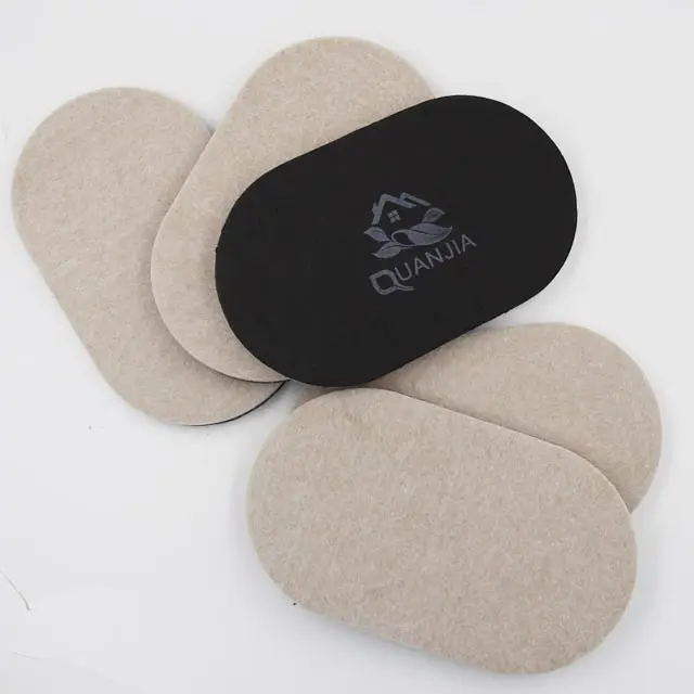 Qanjia móveis sliders para chão, pastilhas de chão com fácil movimento, reutilizável, sliders resistentes de feltro, antiaderentes