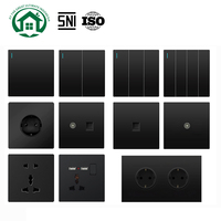 Prise électrique standard européenne Pano.V SNI 86 mm avec port USB Type C, panneau en PC ou acrylique pour interrupteur électrique domestique