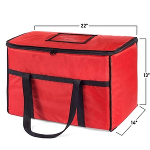 Sac isotherme en Nylon rouge imperméable et réutilisable, isolé thermiquement, pour Restaurant, épicerie, bière, boisson, livraison de nourriture - Product Image 1