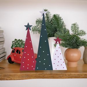 <b>Christmas</b> <b>Tree</b> Desktop Ornament Miniature Wooden Decoration Triangle Shape <b>Table</b> Centerpiece Rustic Farmhouse Style - Product Image 4