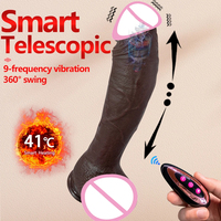 Delove XXL-Ferngesteuerter Realistischer Teleskop-Dildo mit Schubfunktion, Heizung und G-Punkt-Stimulation für Frauen