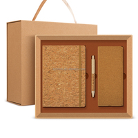 Ensemble de papeterie exécutif TRM0092 avec agenda inspirant, stylos et coffret cadeau en liège Derrlore