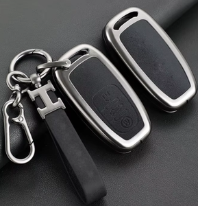 Vente en gros de cuir métallique en alliage de Zinc pour <span class=keywords><strong>audi</strong></span> A6 A6L A7 housse de clé pour clés de voiture <span class=keywords><strong>coque</strong></span> de protection pour porte-clés - Product Image 2