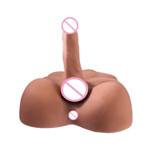 Forti uomini metà corpo giocattoli del sesso facile pulizia TPE bambole 20cm Dildo Gay uomini donne masturbatore bambole maschili con Dildo Sex Toy - Product Image 2