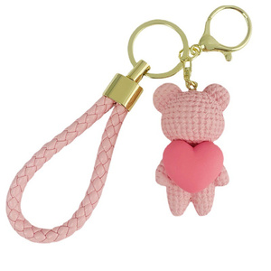 Kreativer Liebesbär-Schlüsselanhänger, Niedlicher Paar-Puppen-Schlüsselanhänger, Hängeaccessoires für Taschen - Product Image 1