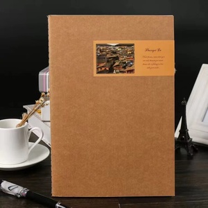 Cuaderno de encuadernación de costura personalizado al por mayor con bocetos, cubierta de papel Kraft en blanco, libro de ejercicios de acuarela para estudiantes, escritura diaria - Product Image 1