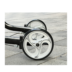 Déambulateur à quatre roues homologué CE avec siège, cadre pliable en aluminium pour un transport facile - Product Image 5