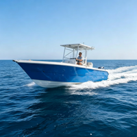 Bateau en fibre de verre YAMANE 7.2M 24FT, yacht de pêche en fibre de verre, bateau sportif à console centrale