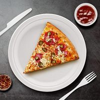 Assiettes jetables en bagasse de canne à sucre BOFA écologiques et compostables, 6/7/8/9/10 pouces, pour la vente en gros, les plats à emporter et les mariages
