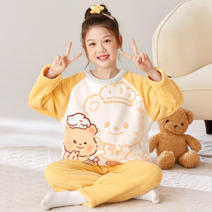 Cartone animato ragazza flanella invernale <span class=keywords><strong>in</strong></span> velluto caldo <span class=keywords><strong>pigiama</strong></span> per bambini <span class=keywords><strong>in</strong></span> <span class=keywords><strong>pile</strong></span> di corallo abito da notte cartone animato - Product Image 3