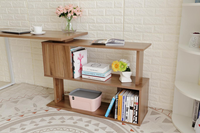 Table d'étude de chambre à coucher au design moderne, bureau d'ordinateur avec bibliothèque