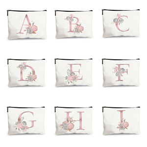 Lingdeer - Llavero Personalizado con Iniciales Florales, Bolsa de Maquillaje de Viaje Personalizada, Regalo de Cumpleaños para Mujeres, Novias, Adolescentes, Maestras, Monograma Cosmético - Product Image 2