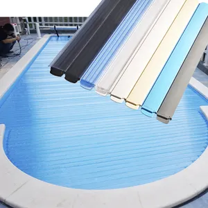 New Style Safety Waterproof Foldable Pvc Mobile Aluminium Automatic Electric Swimming Pool Cover Slats Retractable