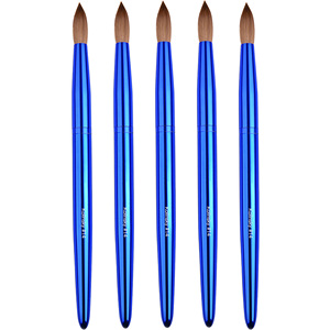 Pinceau à ongles en poils de Kolinsky, manche en métal bleu, pinceau professionnel pour manucure, pour poudre acrylique - Product Image 2