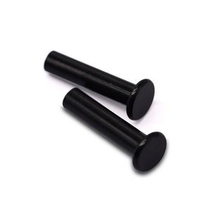 Rivets en acier semi-tubulaires à tête creuse en zinc noir personnalisables en usine, certifiés ISO, pour utilisation en machinerie, rivets Saitong ST-0107 - Product Image 1