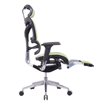 Chaise de bureau pivotante confortable, chaise ergonomique pour ordinateur, chaise en maille respirante avec accoudoirs 3D et repose-pieds pour la maison et le bureau
