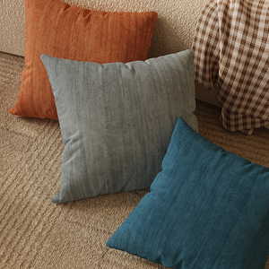 Cojín decorativo cuadrado de terciopelo holandés de color sólido QRMBD, funda de cojín extraíble para sofá, sala de estar. - Product Image 2