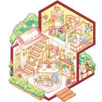 Lot de blocs d'autocollants réutilisables avec animaux de dessin animé mignons pour créer votre propre scène miniature de magasin, autocollants créatifs pour scrapbooking