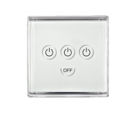 Nouveau produit – Interrupteur mural tactile en verre à 3 gangs, sans neutre requis, avec minuterie et rétroéclairage bleu, fonction de temporisation de l'extinction, 220V BRT-114