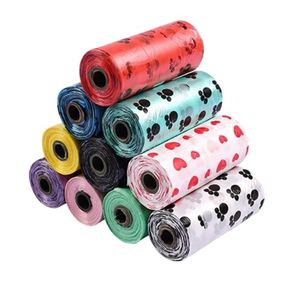 Sacs à déjections pour animaux de compagnie parfumés avec logo personnalisé, biodégradables, pour l'élimination des excréments de chien - Product Image 1