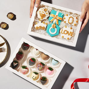 Galletas Panadería Cajas de ventana transparentes Cakesicle Bomba de chocolate Macaron Fresas Pretzel Varillas Caja de frutas Embalaje - Product Image 5