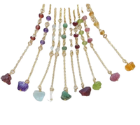 Collier Pendentif Classique en Pierre Naturelle Brute Unisexe avec Chaîne à Maillons en Forme de Boule, Personnalisable, Cadeau pour Demoiselle d'Honneur