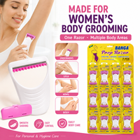 Lot de 36 rasoirs corporels pour femmes, lame unique en acier inoxydable plaqué platine, pour l'épilation des jambes, des aisselles et du maillot