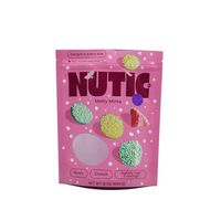 Food Grade Herbruikbare Matte Print Gealuminiseerde Stand-Up Ziplock Bag Gekleurde Plastic Zak Met Venster Voor Noten Droog Fruit Verpakking