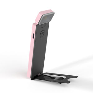 USB充电式迷你发光二极管书灯白色灯罩可调亮度书签床阅读灯阅览室旅行袋 - Product Image 1