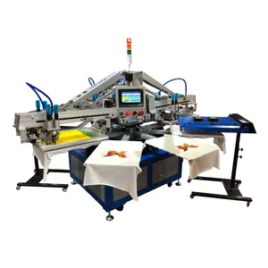 Ruida new product 3 color 8 stations automatic T shirt silk screen printing machine