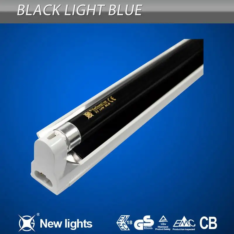 Düz, düz/PL/PL-L şekli siyah-açık mavi 365nm UV siyah lamba BLB floresan tüp/lamba