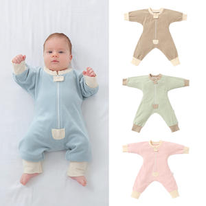 Mamelucos de bebé <span class=keywords><strong>recién</strong></span> nacido Pijamas de manga larga Terciopelo alemán Punto sólido Cálido <span class=keywords><strong>Ropa</strong></span> de una pieza <span class=keywords><strong>para</strong></span> bebés Hombre Mujer <span class=keywords><strong>para</strong></span> primavera - Product Image 2