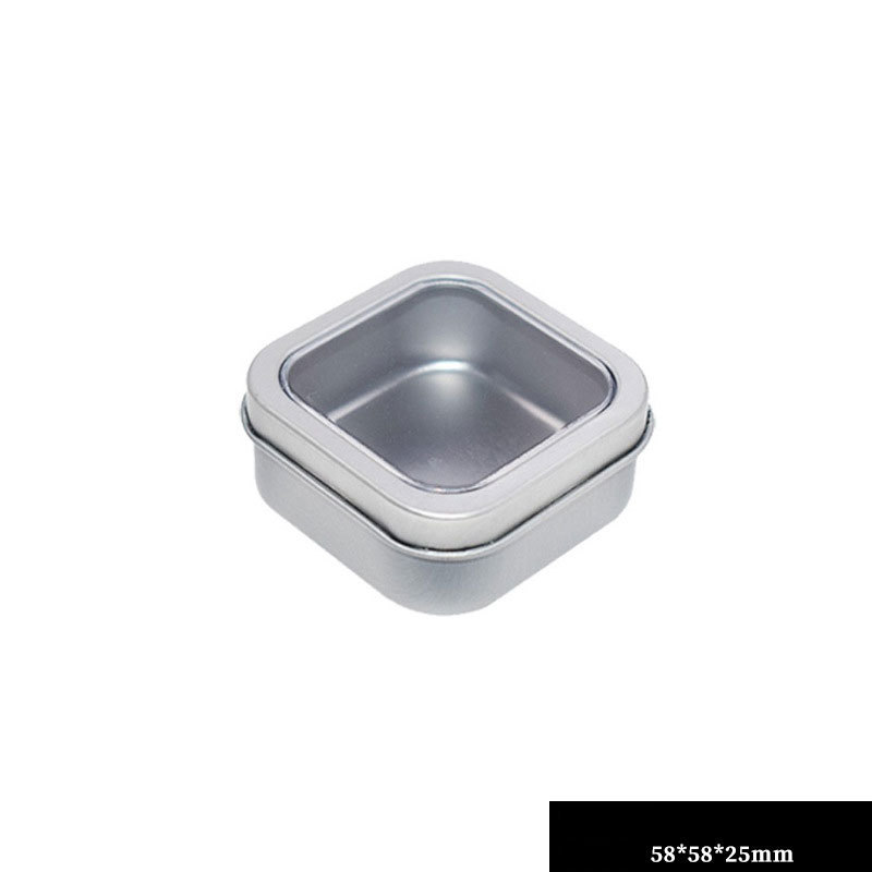 Argent 58x58x25mm avec fenêtre (300 pièces/carton)