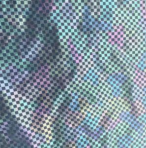 Tissu holographique à damier bronzé 100% polyamide, tissu fluorescent, tissu de gaze brillant et coloré pour la décoration de scène et de mariage - Product Image 3