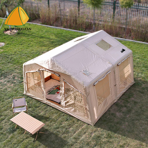 Usine personnalisée pas cher grande 12.96 carré portable camping en plein air <span class=keywords><strong>toile</strong></span> imperméable ou Oxford famille tente gonflable - Product Image 1