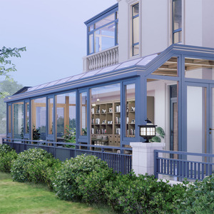 Terrazas Acristaladas y Invernaderos, Gazebo Exterior Impermeable, Invernadero de Aluminio para las 4 Estaciones, Terraza Acristalada para Solárium - Product Image 1