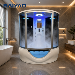 Nueva ducha moderna con luz LED enmarcada en negro, <span class=keywords><strong>cabina</strong></span> <span class=keywords><strong>de</strong></span> <span class=keywords><strong>vapor</strong></span>, cuadrante acrílico, uso en Hotel, hidromasaje, ducha <span class=keywords><strong>de</strong></span> bañera - Product Image 6