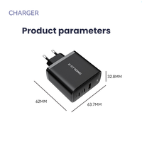 Chargeur GaN 65W d'usine, PD 4.0, QC 3.0, chargeur de téléphone multi-USB, chargeur mural QC3.0 pour tablette et téléphone portable