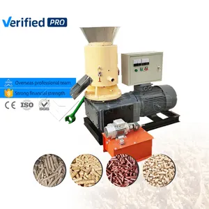 Molino de pellets de aserrín de madera de troquel plano automático OEM máquina de fabricación de gránulos de combustible de biomasa máquina de pellets de madera de hierba de paja