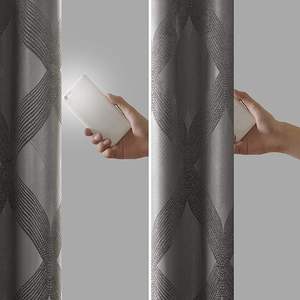 <span class=keywords><strong>Victorio</strong></span> marfil Jacquard ojal superior cortina impresa Total Blackout ventana puerta tela para el hogar Hotel Hospital decoración tejida - Product Image 5