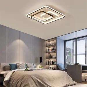 Square Fancy Ceil Lamp Modern Smart Home Decoration Bedroom Living Room Dimmable Remote Control Simple Style Led Ceiling Light