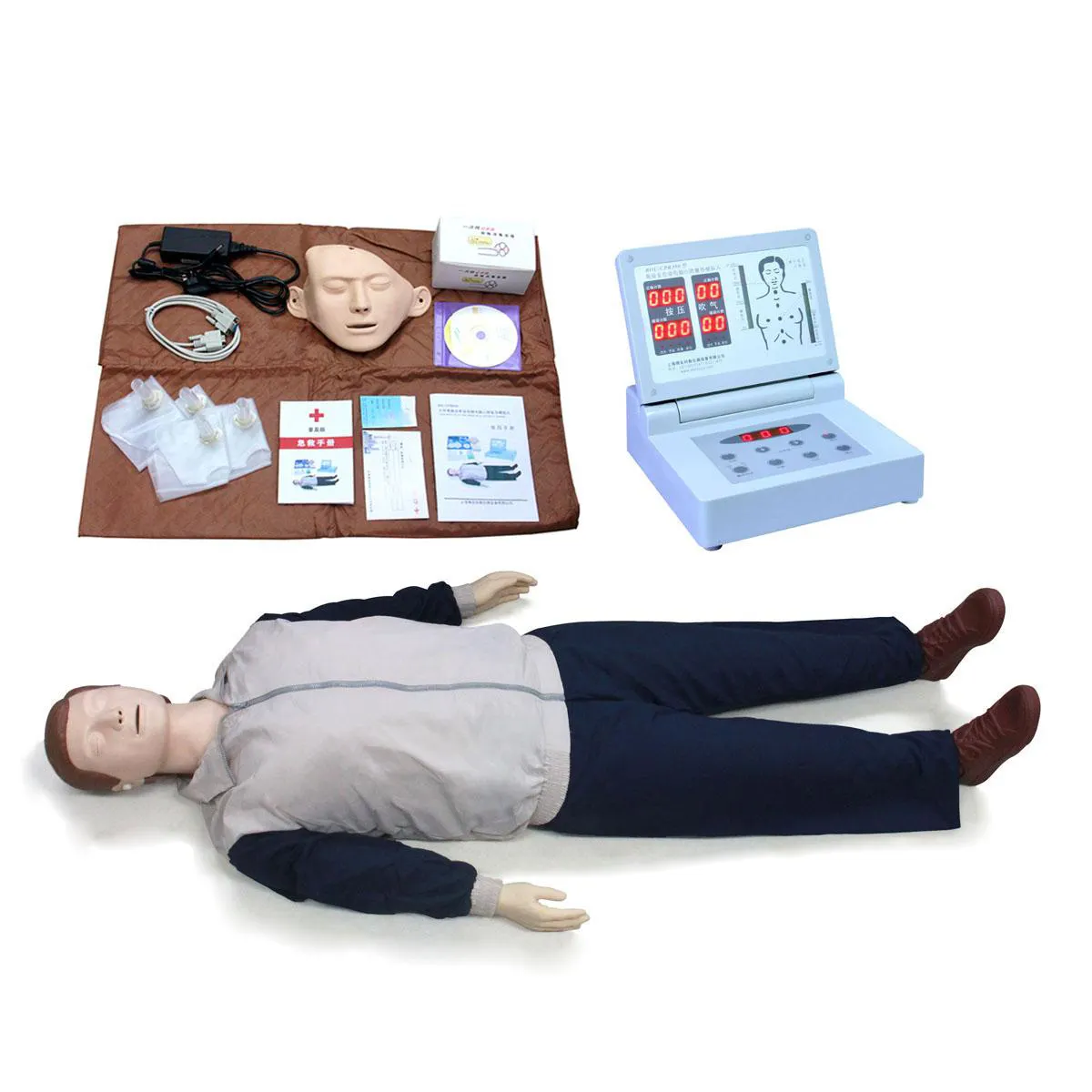 Fábrica Venda Direta Full Body Adulto CPR Training Manequim educação realista cpr manequins treinamento com controlador cpr manequim