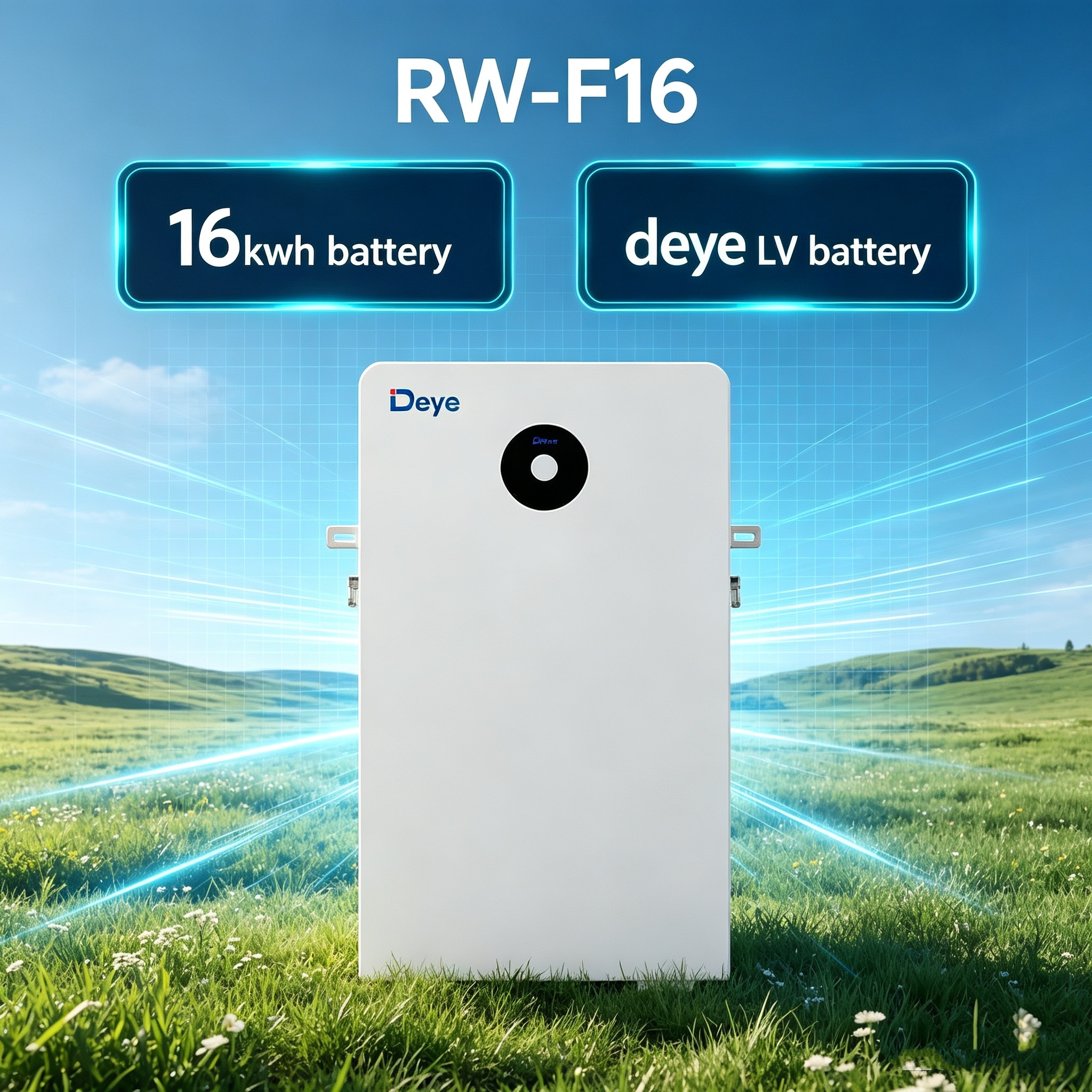 Deye <strong>2026</strong> New Arrive Wall Mounted ESS Solar <strong>Batteries</strong> RW-F16 51.2V 314Ah 16KWh 15kW LiFePO4 <strong>Battery</strong>